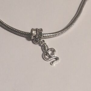 Silver Snake‎ Charm For Pandora Style Bracelet